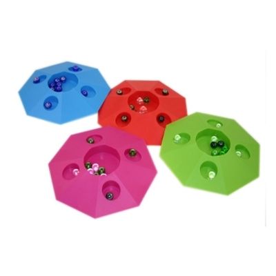 2x Knikkerpot 22 cm met knikkers