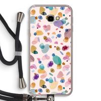 Terrazzo Memphis Pink: Samsung Galaxy J4 Plus Transparant Hoesje met koord