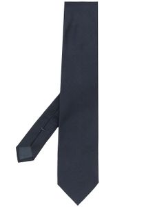 Zegna cravate à design texturé - Bleu