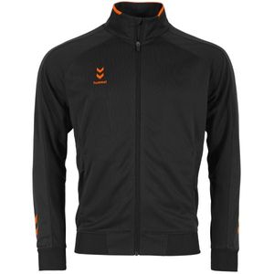 Hummel 108023 Tulsa Full Zip Top - Black-Orange - XL