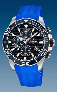 Horlogeband Festina F20370-5 Silicoon Blauw 23mm