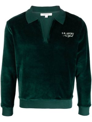 Sporty & Rich polo à logo brodé - Vert