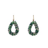 Day&Eve Hang Oorbellen Druppelvormig Green Mix Goud