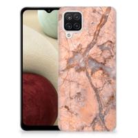Samsung Galaxy A12 | TPU | Siliconen hoesje | Marmer Oranje