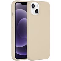 Accezz Liquid Silicone voor Apple iPhone 13 Telefoonhoesje Beige