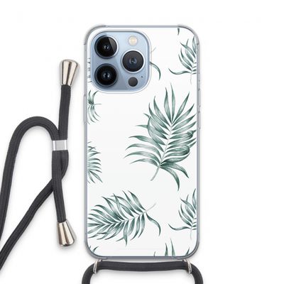 Simple leaves: iPhone 13 Pro Transparant Hoesje met koord
