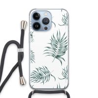 Simple leaves: iPhone 13 Pro Transparant Hoesje met koord