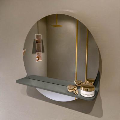 MONDIAZ SPOT spiegel rond 50cm met Spiegelplanchet kleur Smoke. MONDIAZ SPOT spiegel rond 50cm met Spiegelplanchet kleur Smoke.