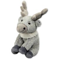 Inware pluche eland rendier knuffeldier - grijs - staand - 20 cm - Knuffeldier