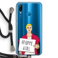 Gimme a call: Huawei P20 Lite Transparant Hoesje met koord