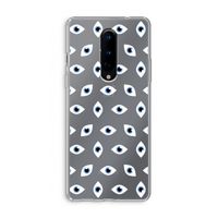 Eyes pattern: OnePlus 8 Transparant Hoesje
