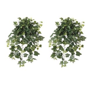 2x Groene Hedera Helix/klimop kunstplant 65 cm voor buiten