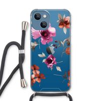 Geschilderde bloemen: iPhone 13 Transparant Hoesje met koord Geschilderde bloemen: iPhone 13 Transparant Hoesje met koord