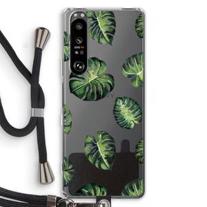 Tropische bladeren: Sony Xperia 1 III Transparant Hoesje met koord