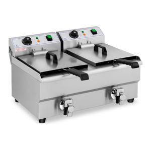 Elektro-Friteuse - 2 x 10 Liter - Aftapkraan - 230 V