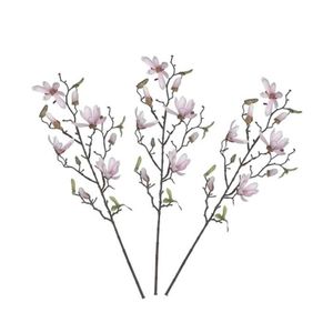 3x Licht roze Magnolia/beverboom kunsttakken kunstplanten 80 cm