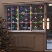 VidaXL Lichtsnoergordijn sterren met 200 led&apos;s 8 functies meerkleurig