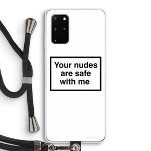 Safe with me: Samsung Galaxy S20 Plus Transparant Hoesje met koord