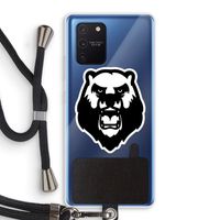 Angry Bear (white): Samsung Galaxy Note 10 Lite Transparant Hoesje met koord