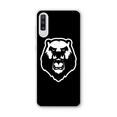 Angry Bear (black): Samsung Galaxy A70 Transparant Hoesje