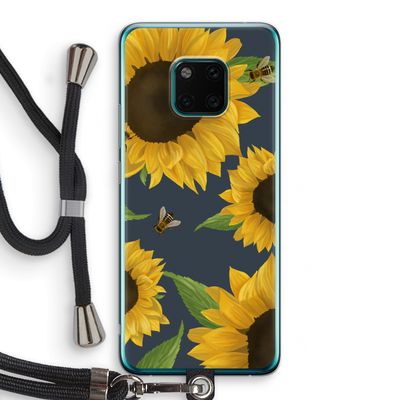 Sunflower and bees: Huawei Mate 20 Pro Transparant Hoesje met koord