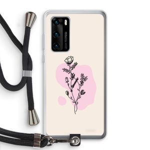 Roses are red: Huawei P40 Transparant Hoesje met koord
