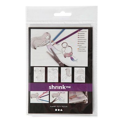 Creativ Company Vellen krimpfolie met motieven zeemeermin, 4st.