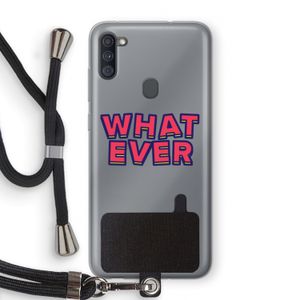 Whatever: Samsung Galaxy A11 Transparant Hoesje met koord