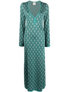 PAULA robe Malaya à motif en jacquard - Vert