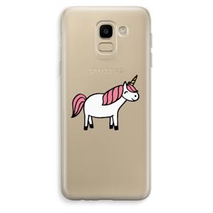 Eenhoorn: Samsung Galaxy J6 (2018) Transparant Hoesje