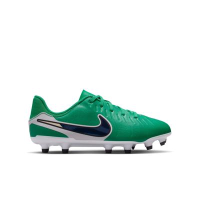Nike Tiempo Legend 10 Academy Gras / Kunstgras Voetbalschoenen (MG) Kids Groen Wit Blauw