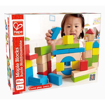 Hape Kleurrijke houten blokken bouwsteen