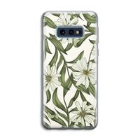 Wit bloemenpatroon: Samsung Galaxy S10e Transparant Hoesje
