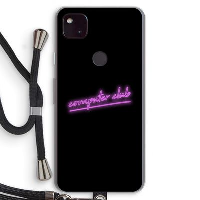 Vice Black: Pixel 4a 5G Transparant Hoesje met koord