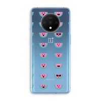 Smiley watermeloenprint: OnePlus 7T Transparant Hoesje