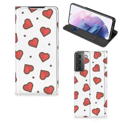Samsung Galaxy S21 Plus | Hoesje met Magneet | Hearts