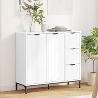 Dressoir met lade Wit 89,5 x 33 x 82 cm Bewerkt hout