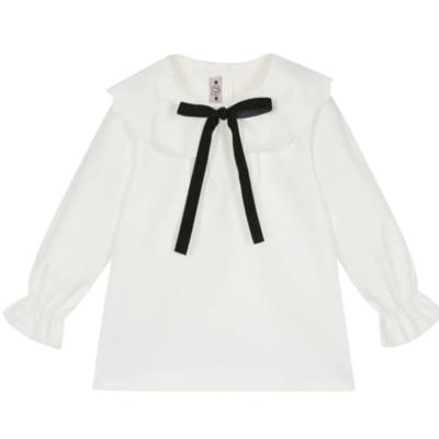 Phi creme blouse met velours strikje