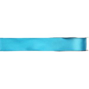 Cadeau sierlint - satijn - turquoise blauw - 1 cm x 25 meter - Cadeaulinten ribbon - glans - inpakk