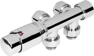 Saqu Miha radiatorkraan middenaansluiting haaks chroom
