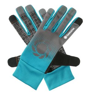 Gardena 11502-20 beschermende handschoen Tuinhandschoenen Zwart, Blauw, Grijs Katoen, Elastaan, Nylon, Polyester, Polyurethaan