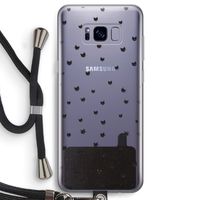 Kleine kattenkopjes: Samsung Galaxy S8 Transparant Hoesje met koord