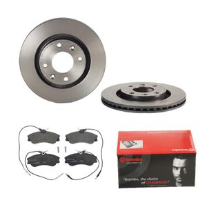 Remmenset, remschijf BREMBO, Remschijftype: Binnen geventileerd, Inbouwplaats: Vooras, u.a. für Citroën, Peugeot