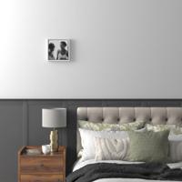 Foto op canvas met baklijst wit 20x20