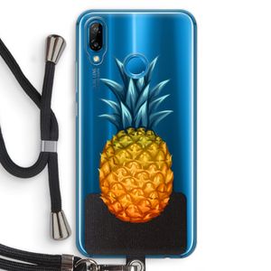 Grote ananas: Huawei P20 Lite Transparant Hoesje met koord