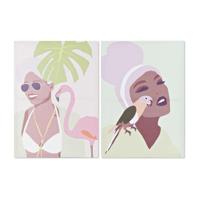 Canvas DKD Home Decor Pijnboom Canvas 50 x 1,8 x 70 cm