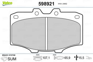 Valeo Remblokset 598921