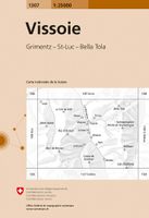 Wandelkaart - Topografische kaart 1307 Vissoie | Swisstopo - thumbnail