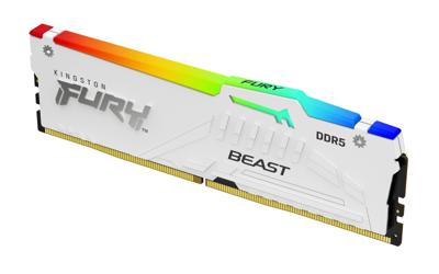 Kingston Technology FURY Beast 16GB 5200MT/s DDR5 CL40 DIMM White RGB XMP