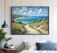 Prachtig uitzicht op zee poster landschap